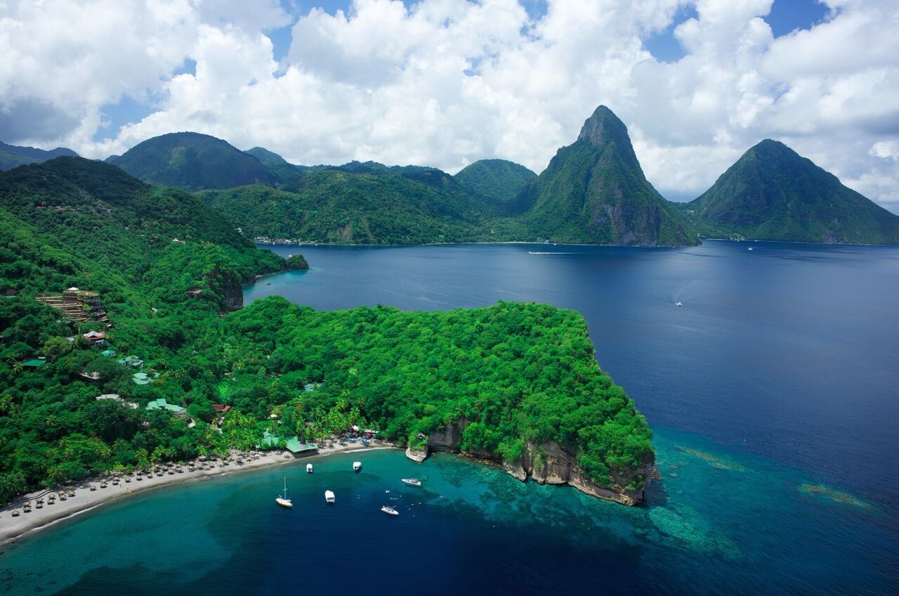 Anse Chastanet en Santa Lucia