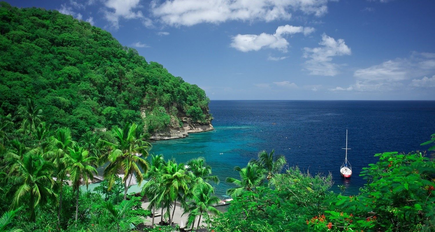Anse Chastanet en Santa Lucia