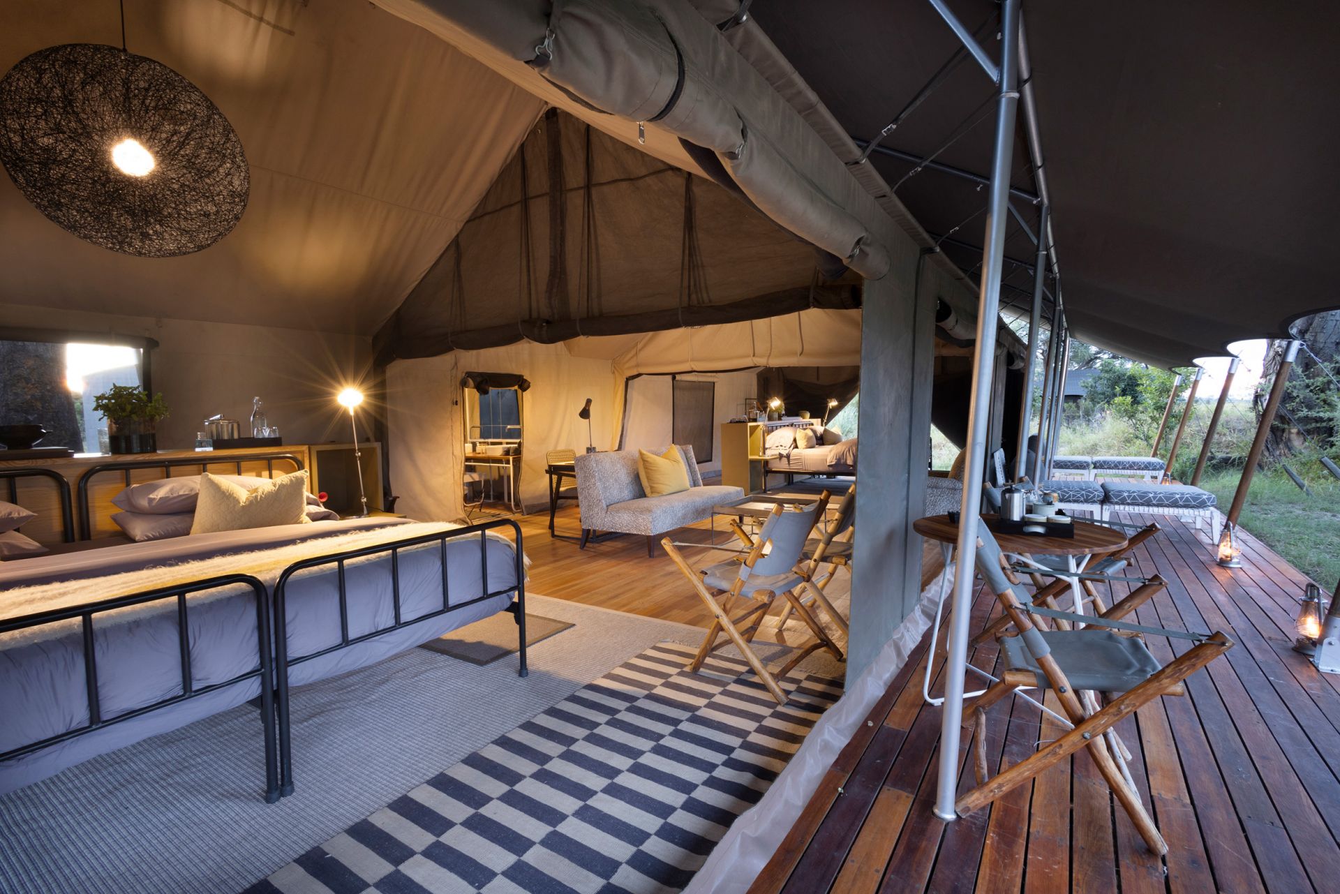 Machaba safaris botswana gomoti camp room family