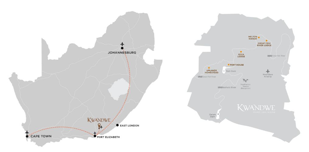 Kwandwe Ecca Lodge en Kwandwe Private Game Reserve