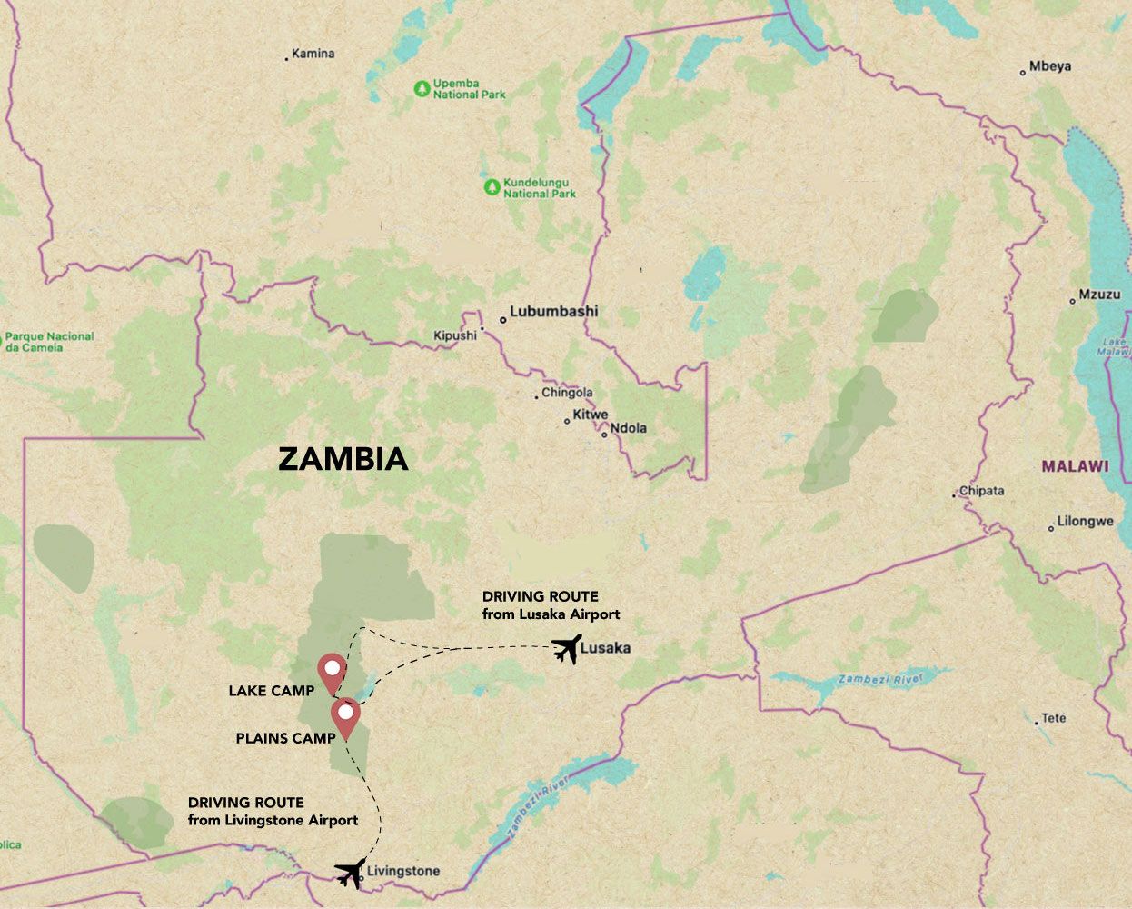 Nanzhila Plains Safari Camp en Nanzhila Plains