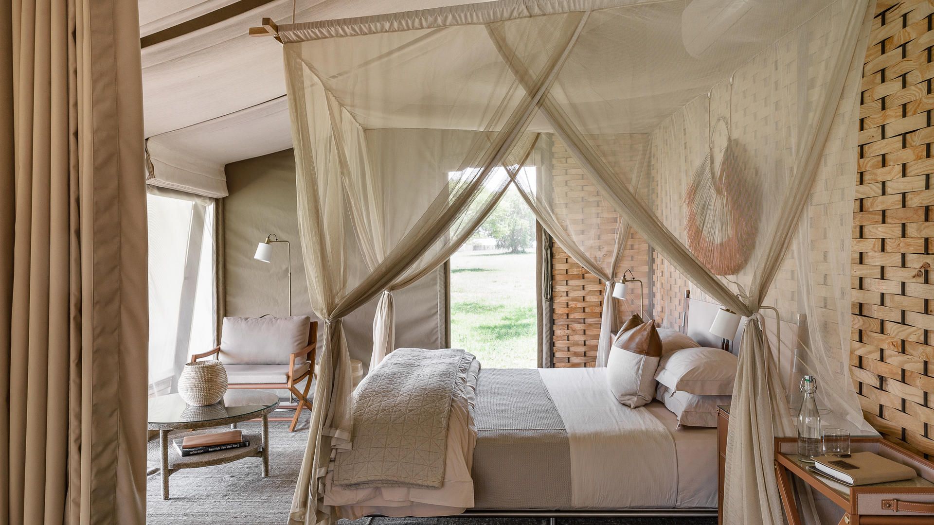 Singita sabora tented suite bedroom