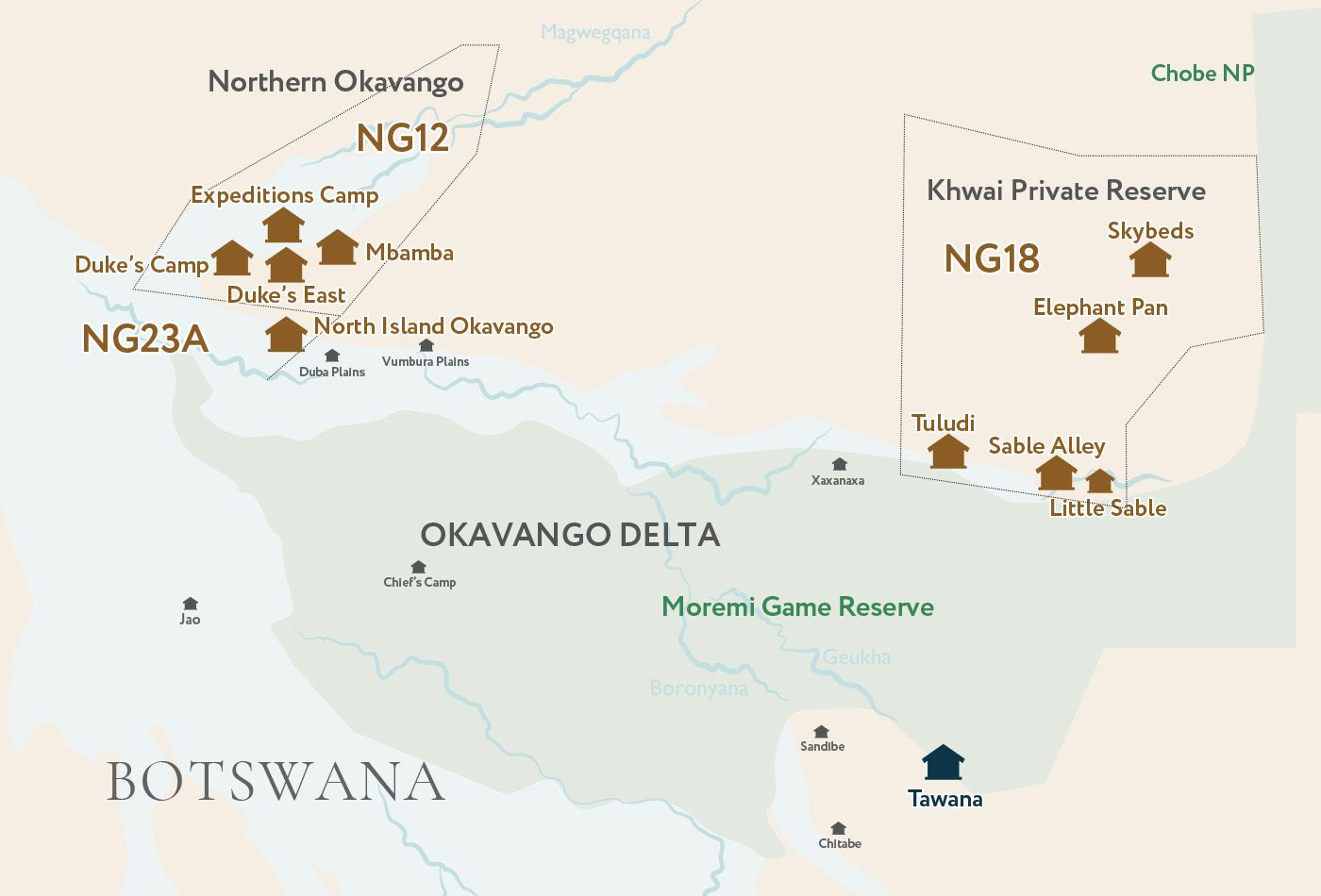 Tawana en Delta Okavango
